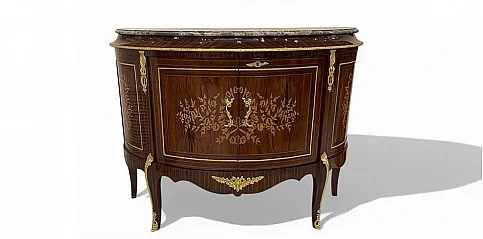 Μπαγιού Louis Quinze ημικυκλικό με Καμπύλες Γραμμές  (0024)