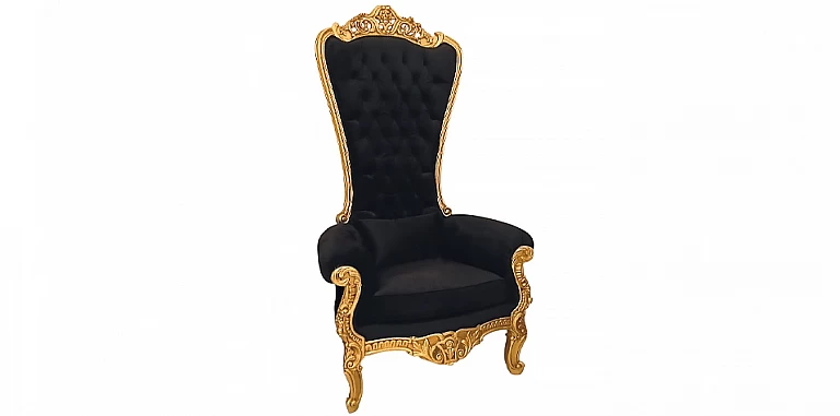 Λουϊ Κένζ πολυθρόνα θρόνος σε μαύρο βελούδο (X01M) ΠΟΛΥΘΡΟΝΕΣ / ΜΠΕΡΖΕΡΕΣ