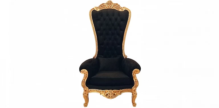 Λουϊ Κένζ πολυθρόνα θρόνος σε μαύρο βελούδο (X01M) ΠΟΛΥΘΡΟΝΕΣ / ΜΠΕΡΖΕΡΕΣ