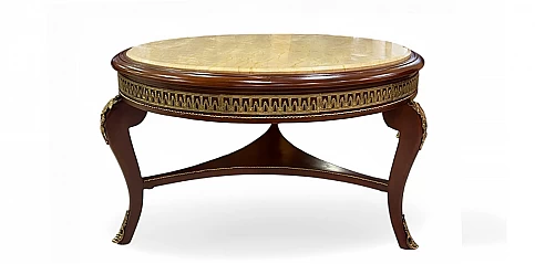 Κλασικό τραπεζάκι σαλονιού με μάρμαρο (1529B)