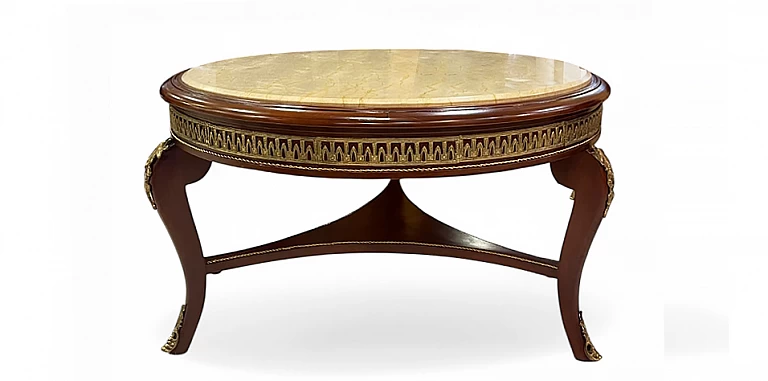 Κλασικό τραπεζάκι σαλονιού με μάρμαρο (1529) ΤΡΑΠΕΖΑΚΙΑ ΣΑΛΟΝΙΟΥ Louis XV