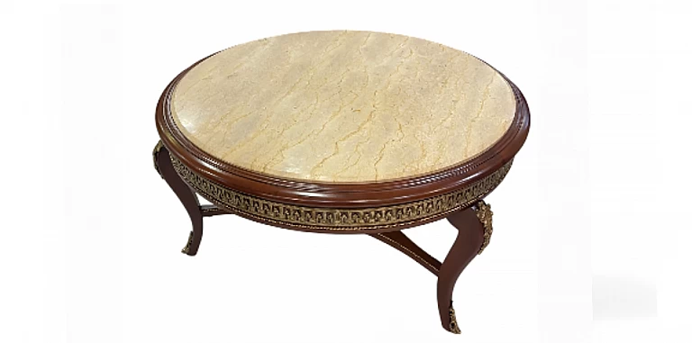 Κλασικό τραπεζάκι σαλονιού με μάρμαρο (1529) ΤΡΑΠΕΖΑΚΙΑ ΣΑΛΟΝΙΟΥ Louis XV