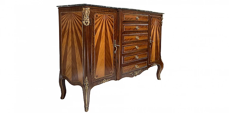 Κλασικός μπουφές με μάρμαρο Λουί Κένζ στυλ (1509)  ΜΠΑΓΙΟΥ Louis XV