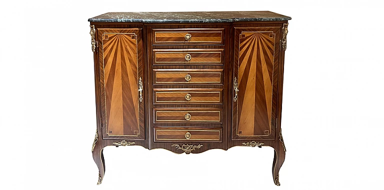 Κλασικός μπουφές με μάρμαρο Λουί Κένζ στυλ (1509)  ΜΠΑΓΙΟΥ Louis XV