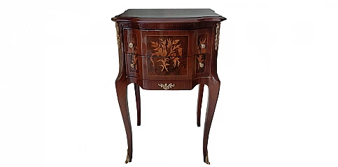 Κλασικό Κομοδίνο Λουϊ Κένζ με δύο συρτάρια (1039)