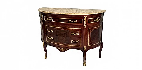 Κομό κλασικό Λουί Κένζ με τρία συρτάρια (1038-B)