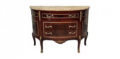 Κομό κλασικό Λουί Κένζ με τρία συρτάρια (1038-B)