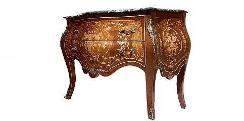 Κλασικό έπιπλο-Κομότα Λουϊ Κένζ (Louis Kenz) με μαρκιτερί (1501)