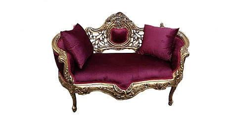 Καναπές Στυλ Louis Quinze με Βελούδινη Επένδυση (0006)