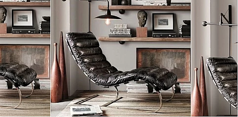 Ανάκλινδρο σε γνήσιο δέρμα (BLAC)