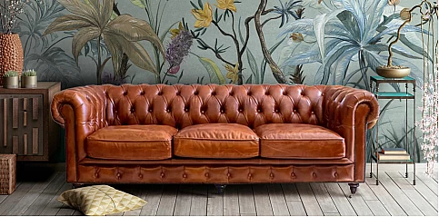 Καναπές τριθέσιος Chesterfield (0093)