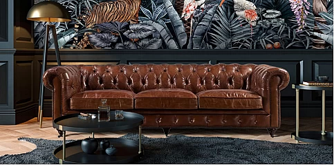 Τετραθέσιος δερμάτινος καναπές (0094)