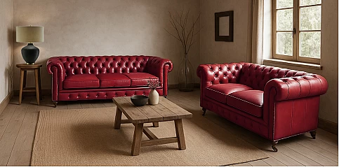 Σετ καναπέδες Chesterfield 3θέσιος και 2θέσιος (GD493,GD492)