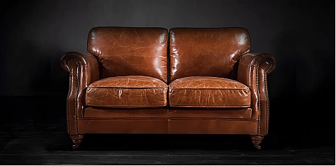 Διθέσιος δερμάτινος καναπές (3082)