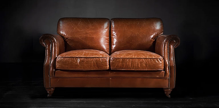 Διθέσιος δερμάτινος καναπές (3082) ΣΑΛΟΝΙΑ ΓΡΑΦΕΙΟΥ ΔΕΡΜΑΤΙΝΑ