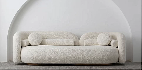 Kαναπές μπουκλέ τριθέσιος (5333)