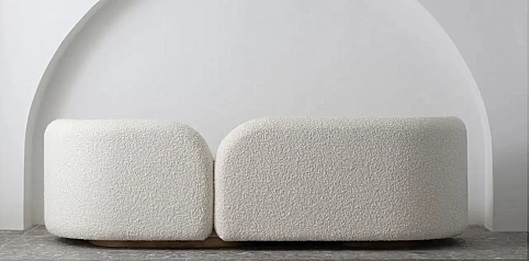 Kαναπές μπουκλέ τριθέσιος (5333)