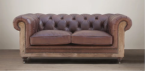 Διθέσιος καναπές δερμάτινος (31002B)