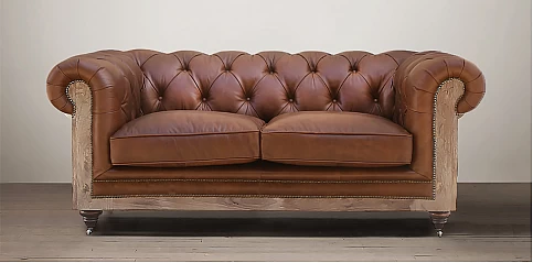 Διθέσιος καναπές δερμάτινος (31002)