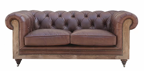 Διθέσιος καναπές δερμάτινος (31002B)