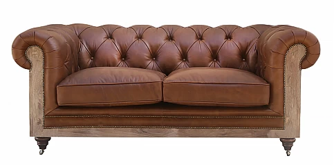 Διθέσιος καναπές δερμάτινος (31002)