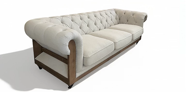 Τριθέσιος καναπές λινός (31003L) ΚΑΝΑΠΕΣ ΤΡΙΘΕΣΙΟΣ