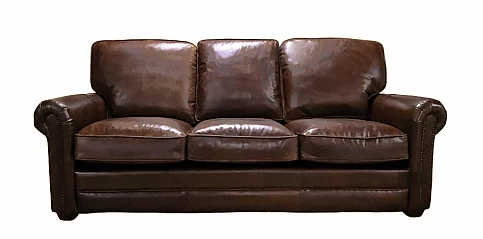 Τριθέσιος καναπές δερμάτινος (30043)