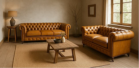 Σετ Chesterfield καναπέδες 3.5θέσιος και 2.5θέσιος (GD992,GD993)