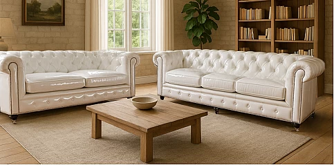 Σετ Chesterfield καναπέδες 3.5θέσιος και 2.5θέσιος (092B,093B)