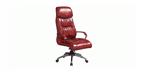 Πολυθρόνα γραφείου ανατομική σε δέρμα Buffalo (2053R)