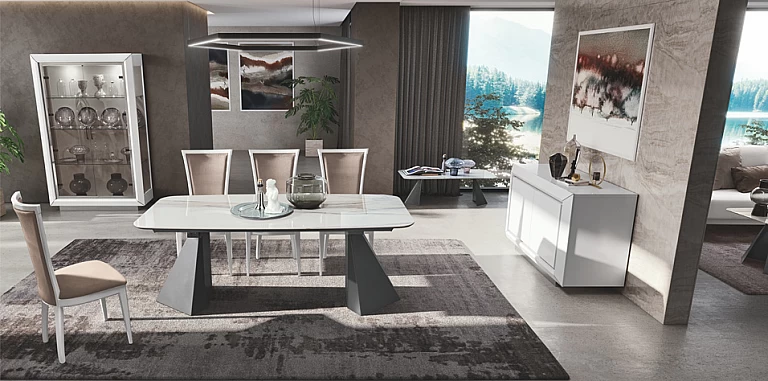 Τραπέζι τραπεζαρίας ανοιγόμενο ELITE BIANCO (ELB16) ΤΡΑΠΕΖΙ ΤΡΑΠΕΖΑΡΙΑΣ
