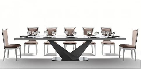 Τραπέζι τραπεζαρίας ανοιγόμενο ELITE BIANCO (ELIB20)