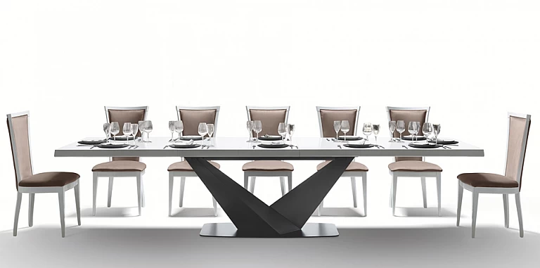 Τραπέζι τραπεζαρίας ανοιγόμενο ELITE BIANCO (ELIB20) ΤΡΑΠΕΖΙ ΤΡΑΠΕΖΑΡΙΑΣ