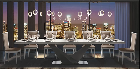 Τραπέζι τραπεζαρίας ανοιγόμενο ELITE BIANCO (ELIB20)