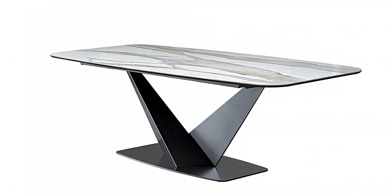 Τραπέζι τραπεζαρίας με κεραμικό top ELITE BIANCO (ELIC20)-ΤΡΑΠΕΖΙ ΤΡΑΠΕΖΑΡΙΑΣ