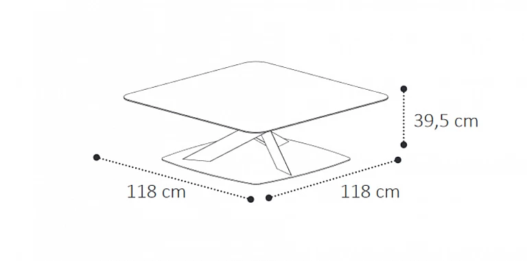 Τραπεζάκι σαλονιού μοντέρνο KRYSTAL (KRYS2) ΤΡΑΠΕΖΙ ΣΑΛΟΝΙΟΥ