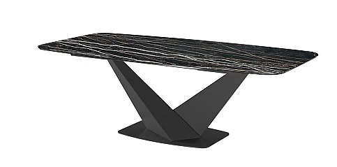 Τραπέζι τραπεζαρίας με Κεραμικό Top KRYSTAL (KRYS16)