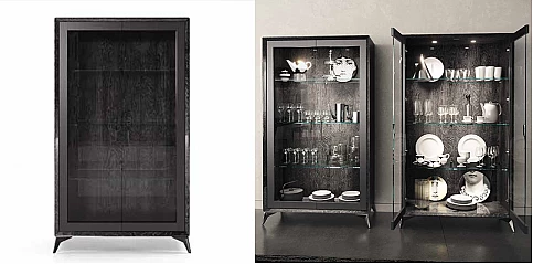 Δίφυλλη βιτρίνα μοντέρνα KRYSTAL (KRYS2)