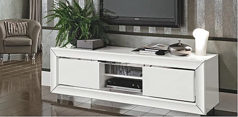 Έπιπλο τηλεόρασης λευκή λάκα DAMA (BIANCA)