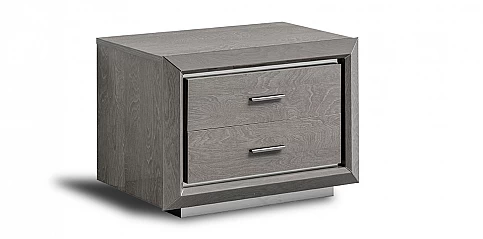 Κομοδίνο κρεβατιού μοντέρνο γκρι (ELITE)