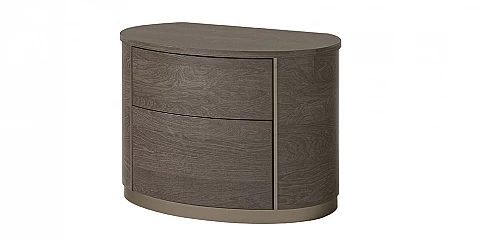 Κομοδίνο μοντέρνο γκρι ROUND (ROUNS)