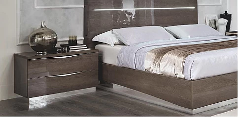 Κομοδίνο κρεβατοκάμαρας γκρι PLATINUM (PLAT)