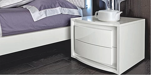 Κομοδίνο κρεβατιού σε λάκα Dama (Bianca)