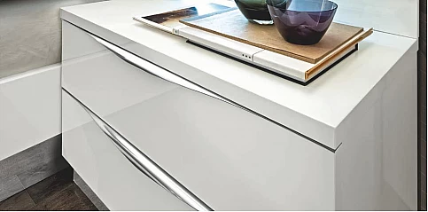 Διπλό κρεβάτι με 2 κομοδίνα και Swarovski (ONDA) (160Χ200)