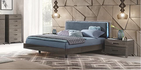 Κρεβάτι διπλό με led φως και αποθηκευτικό χώρο MAIA (MAIG3)