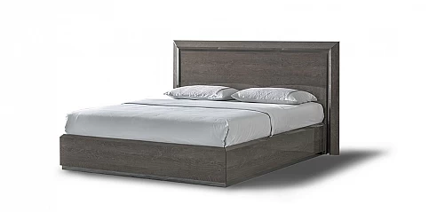 Κρεβάτι υπέρδιπλο Ιταλικό σε γκρι φινίρισμα ELITE (ELIK4) (180x200)