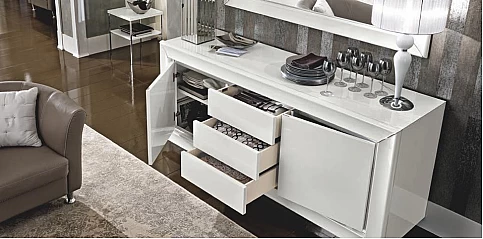 Μπουφές μοντέρνος λευκή λάκα DAMA (BIANCA)