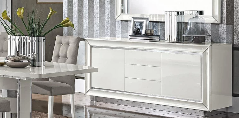 Μπουφές μοντέρνος λευκή λάκα DAMA (BIANCA) ΜΠΟΥΦΕΣ