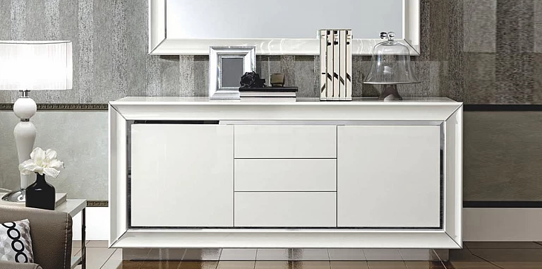 Μπουφές μοντέρνος λευκή λάκα DAMA (BIANCA) ΜΠΟΥΦΕΣ