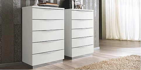 Συρταριέρα ψηλή λευκή ONDA